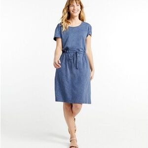 LIKE NEW LLBean Cotton/Tencel Tie Waist Dress